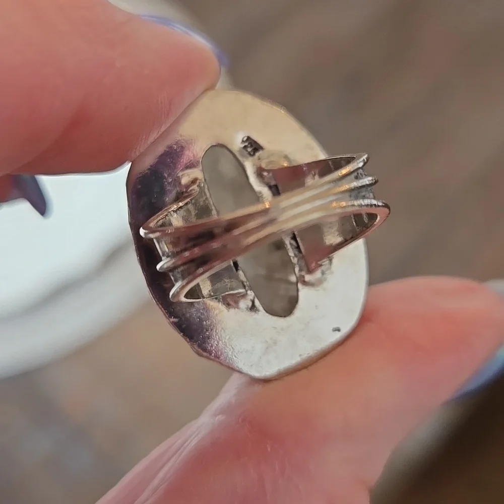 Rainbow Moonstone Sterling Silver Ring